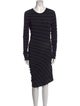 T by Alexander Wang Striped Midi Length Dress