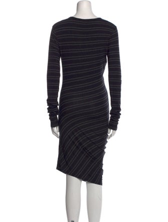 T by Alexander Wang Striped Midi Length Dress