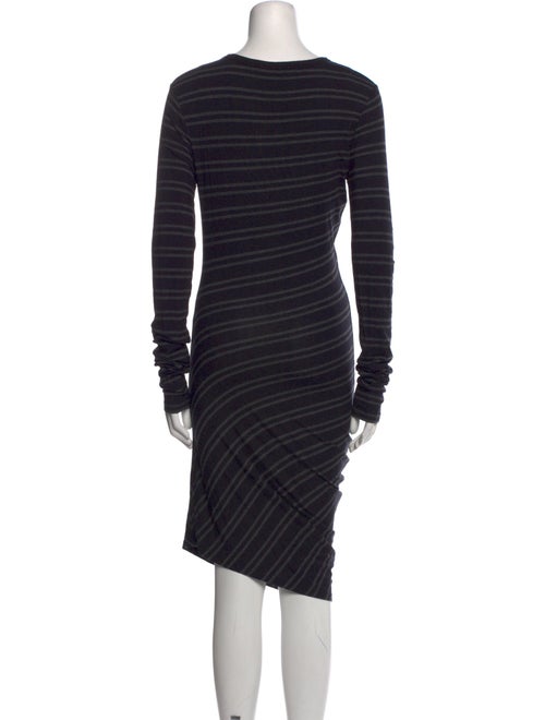 T by Alexander Wang Striped Midi Length Dress