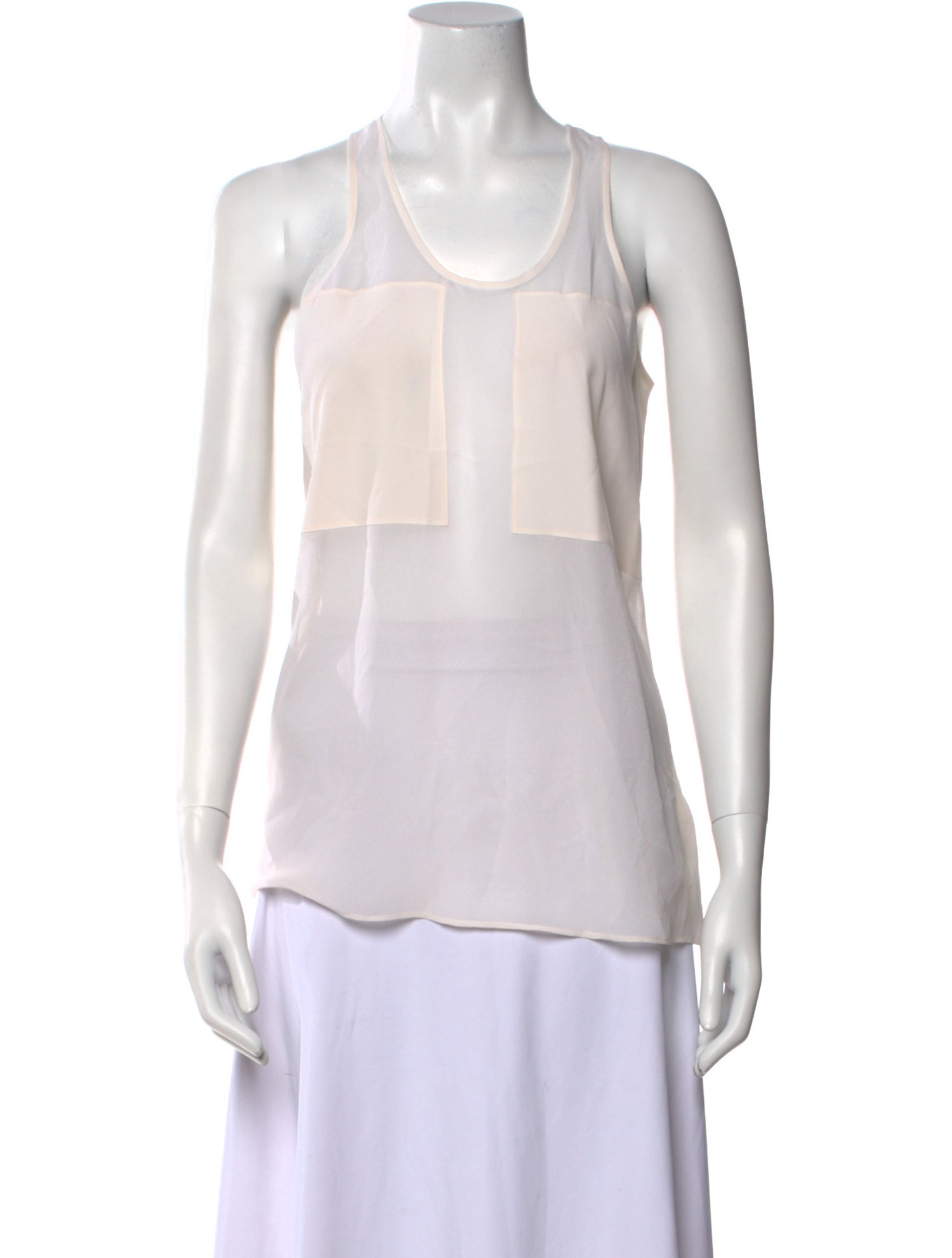 T by Alexander Wang Silk Scoop Neck Top