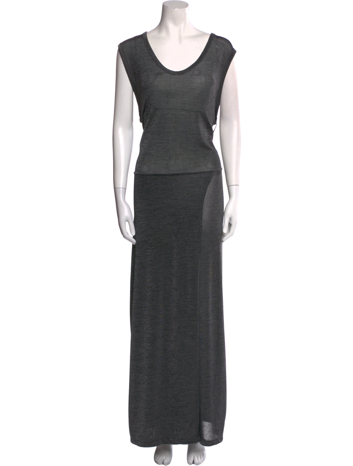 T by Alexander Wang Scoop Neck Long Dress