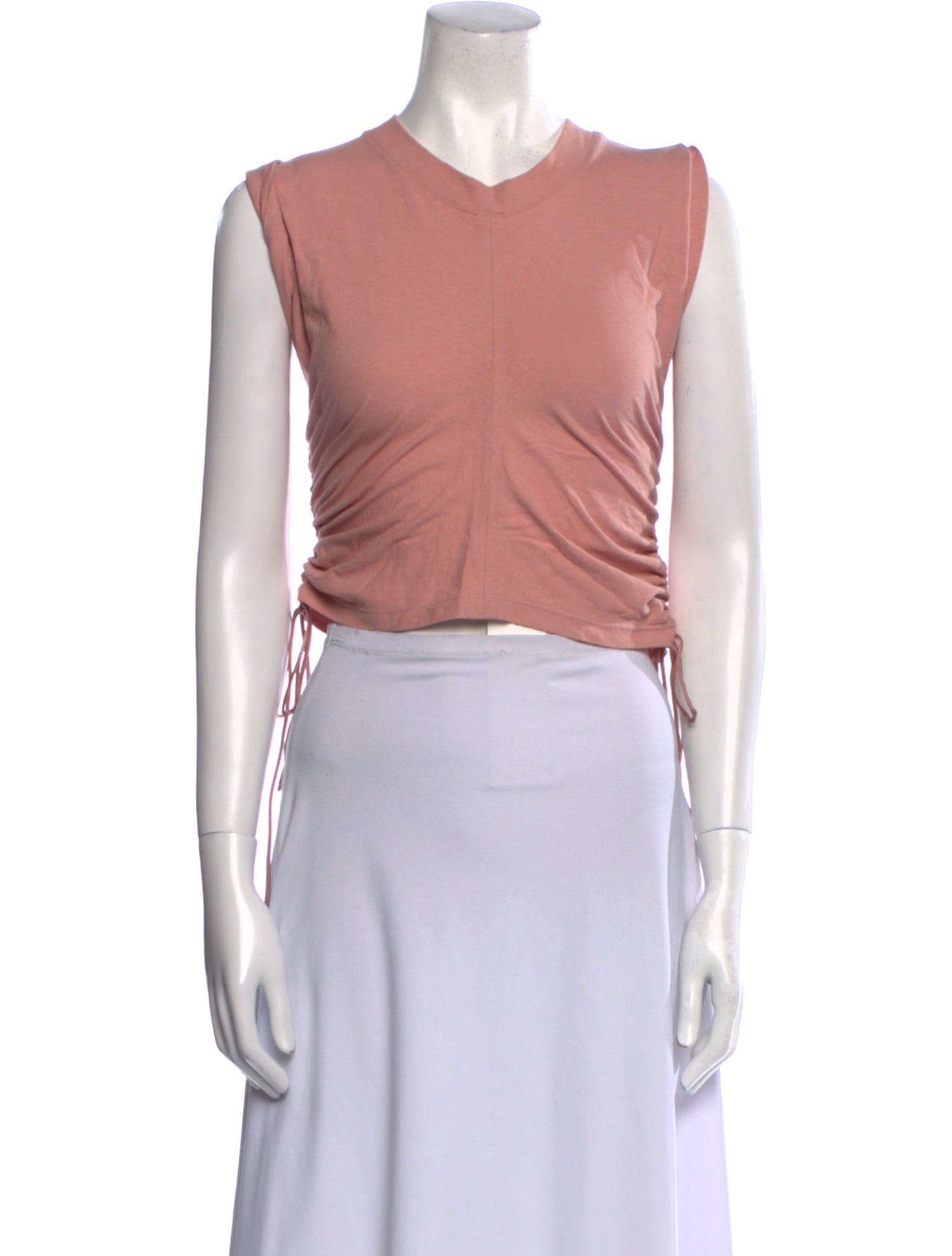 T by Alexander Wang Crew Neck Sleeveless Crop Top