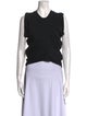 T by Alexander Wang Crew Neck Sleeveless Crop Top