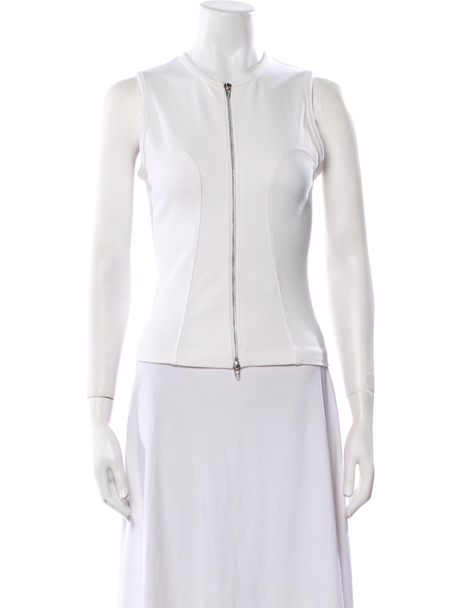 T by Alexander Wang Crew Neck Sleeveless Crop Top