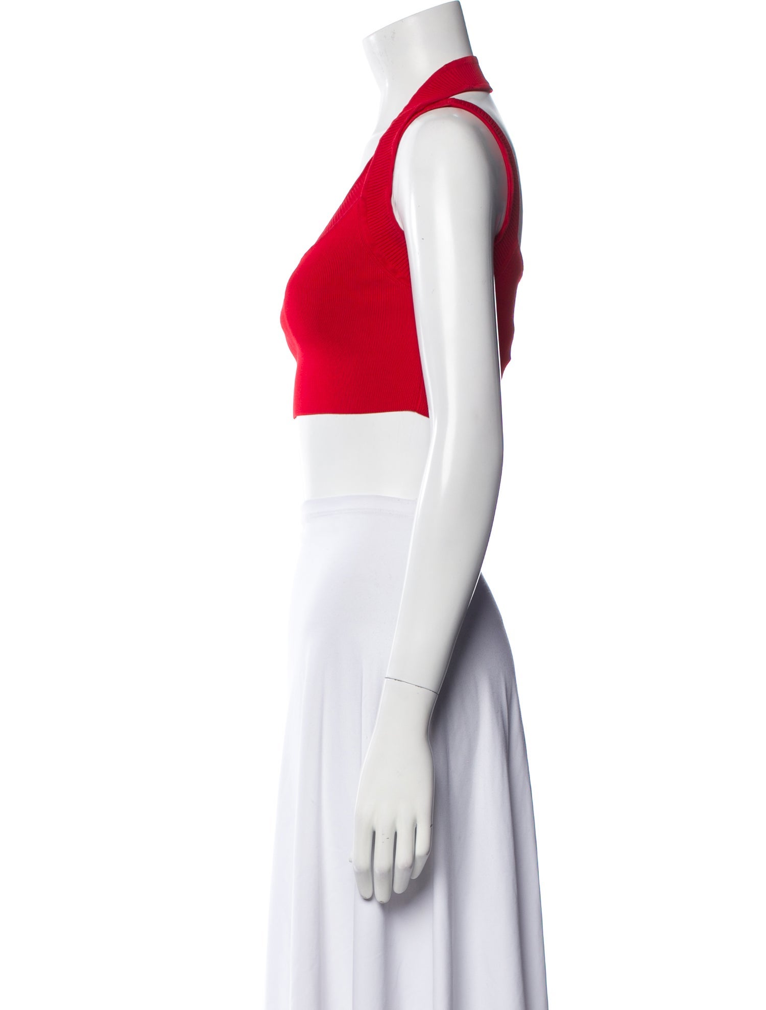 T by Alexander Wang Scoop Neck Sleeveless Crop Top