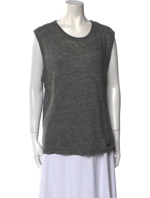 T by Alexander Wang Linen Scoop Neck Top