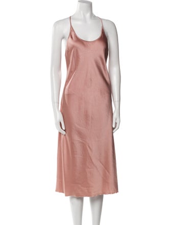 T by Alexander Wang Scoop Neck Midi Length Dress
