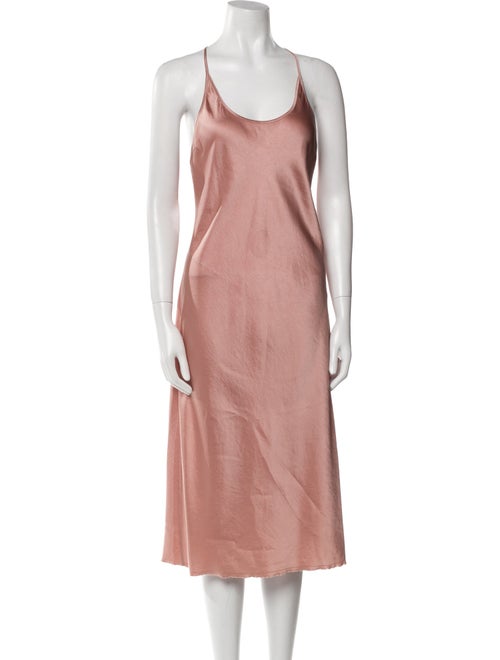 T by Alexander Wang Scoop Neck Midi Length Dress