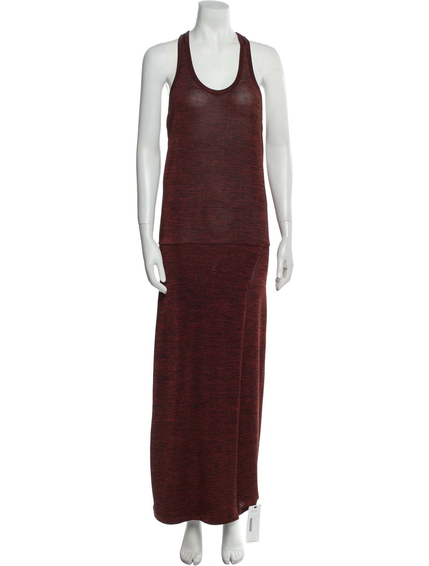 T by Alexander Wang Scoop Neck Long Dress