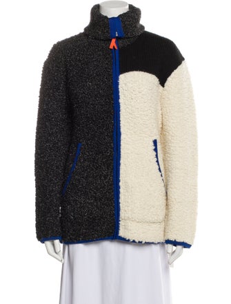 T by Alexander Wang Wool Colorblock Pattern Jacket