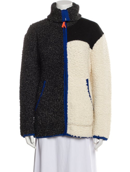 T by Alexander Wang Wool Colorblock Pattern Jacket