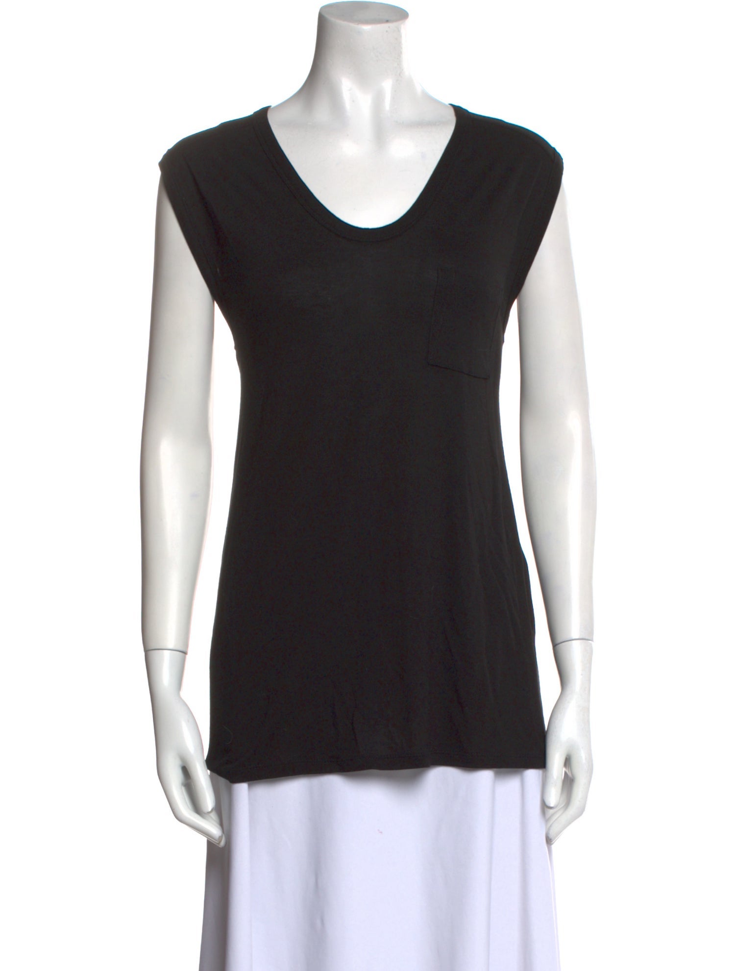 T by Alexander Wang Scoop Neck Short Sleeve T-Shirt