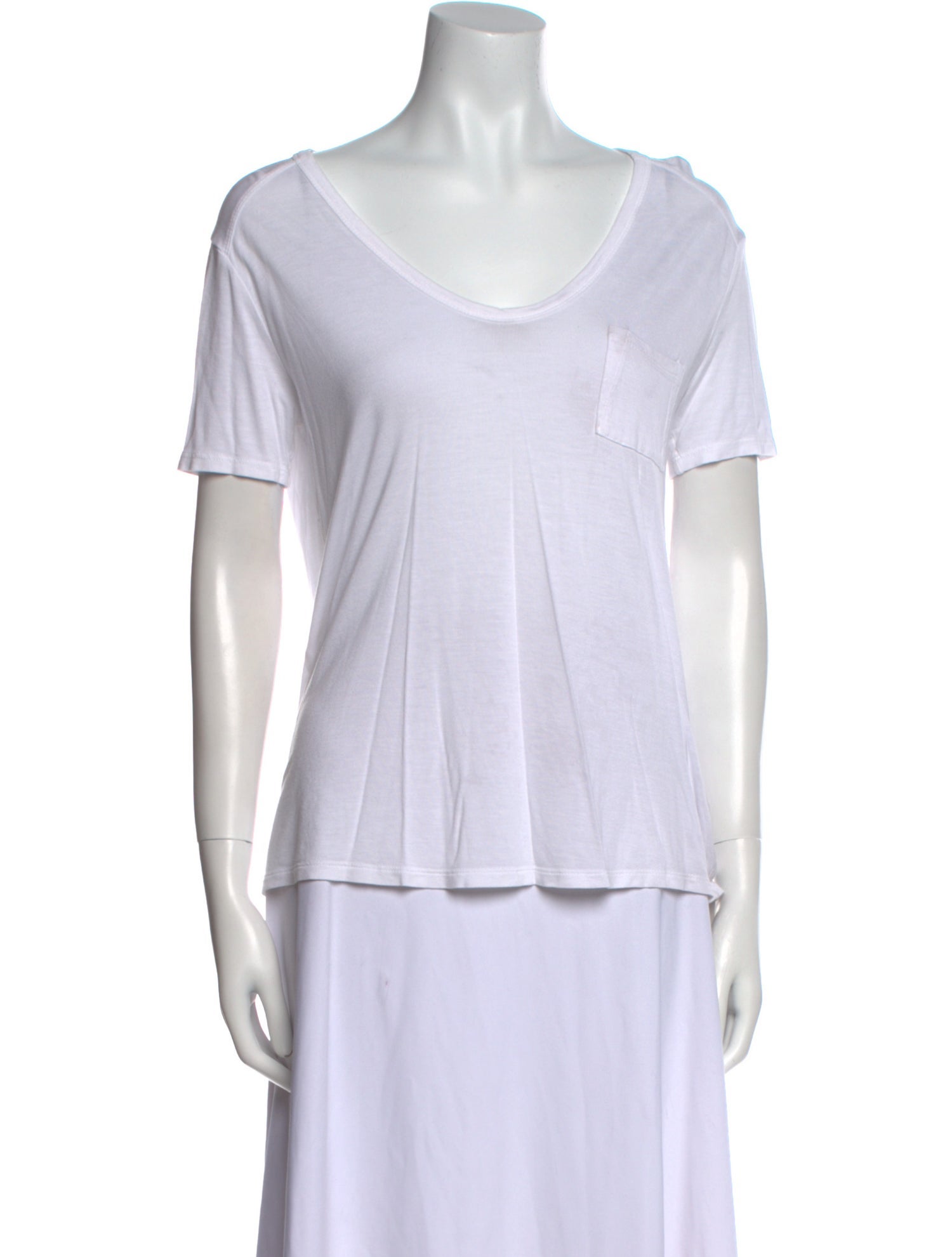 T by Alexander Wang Scoop Neck Short Sleeve T-Shirt