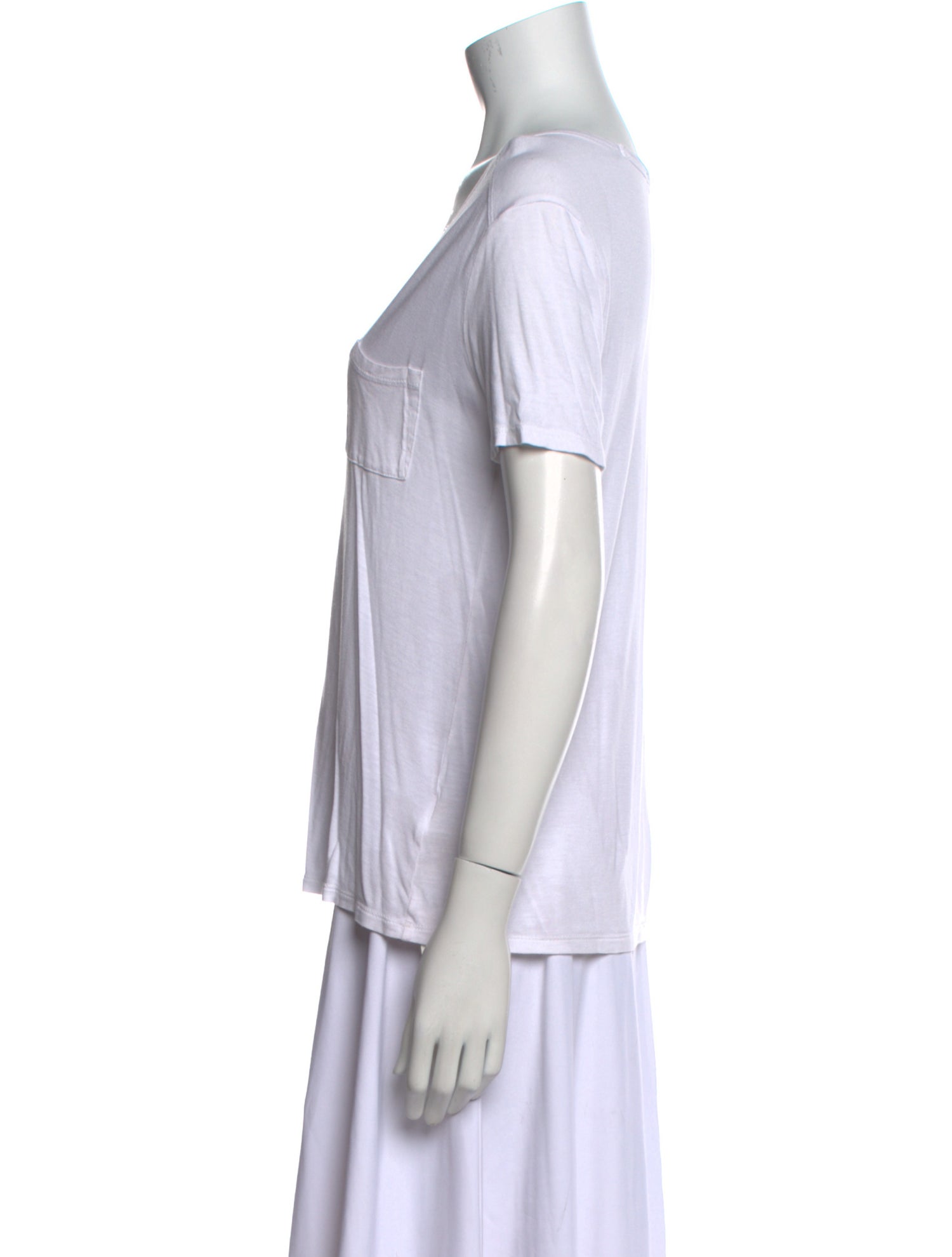 T by Alexander Wang Scoop Neck Short Sleeve T-Shirt