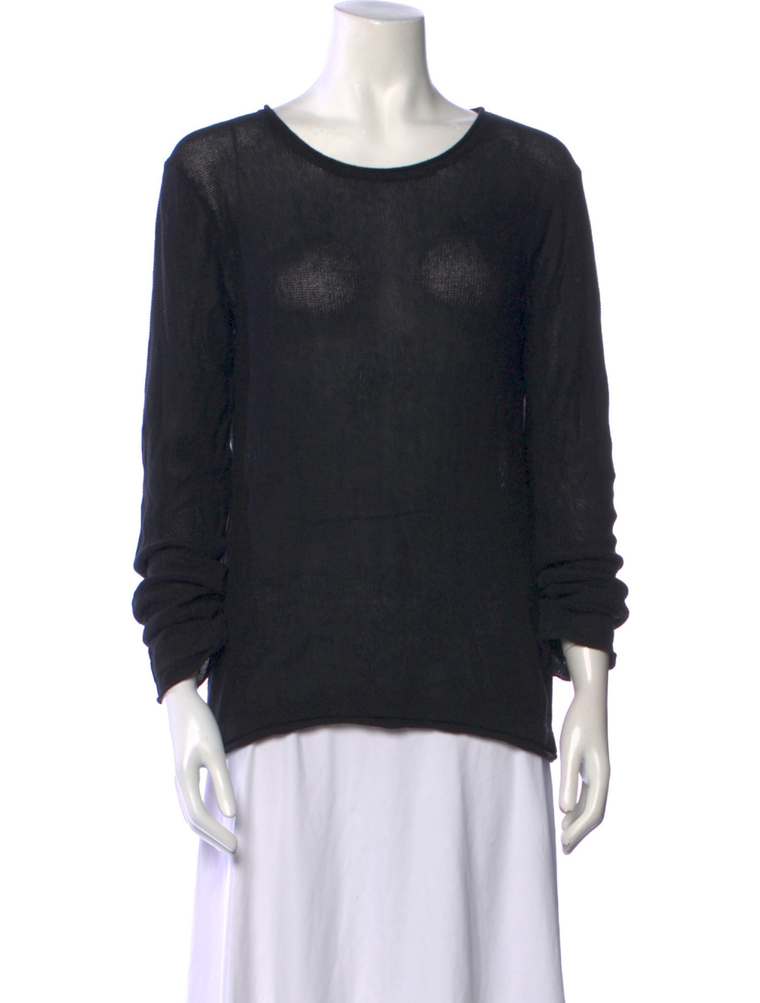 T by Alexander Wang Merino Wool Scoop Neck Sweater