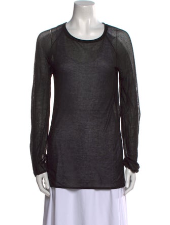 T by Alexander Wang Scoop Neck Long Sleeve Top