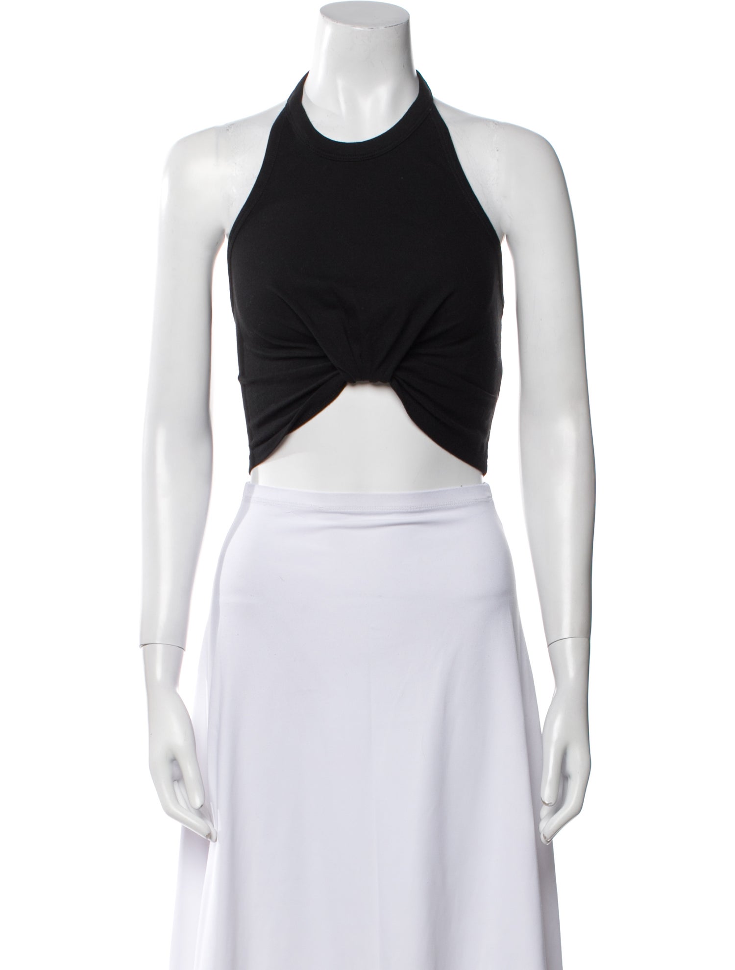 T by Alexander Wang Halterneck Sleeveless Crop Top