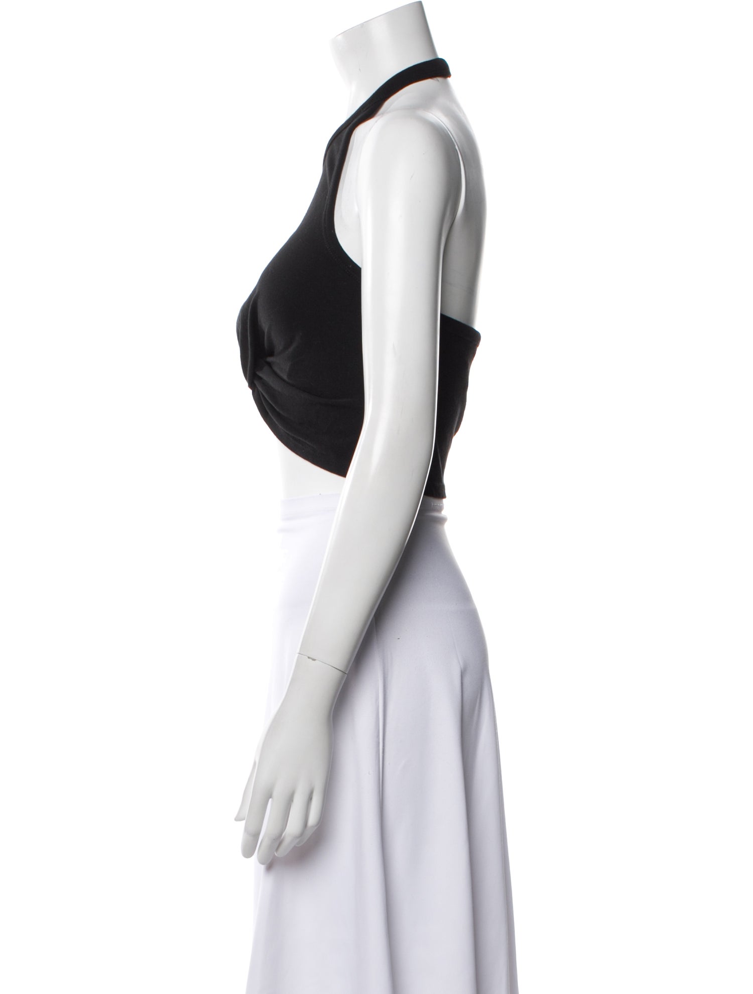 T by Alexander Wang Halterneck Sleeveless Crop Top