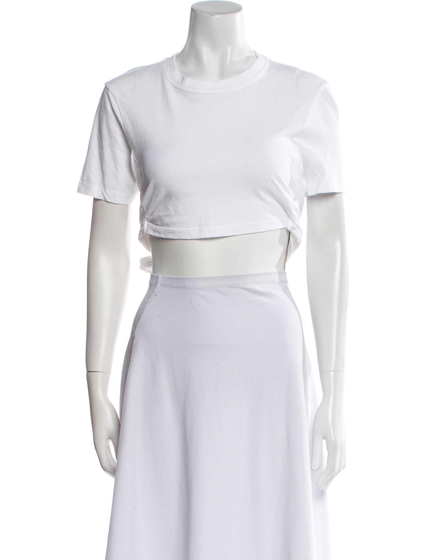 T by Alexander Wang Crew Neck Short Sleeve Crop Top