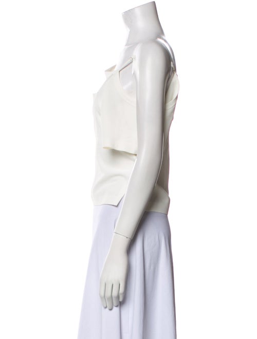 T by Alexander Wang Square Neckline Sleeveless Crop Top