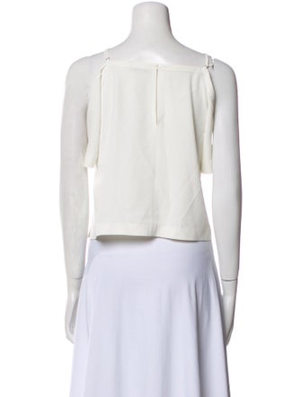 T by Alexander Wang Square Neckline Sleeveless Crop Top