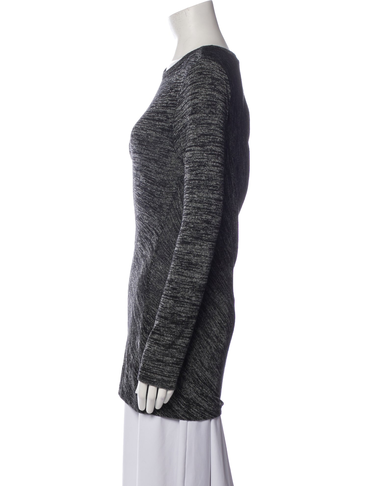 T by Alexander Wang Bateau Neckline Long Sleeve Top