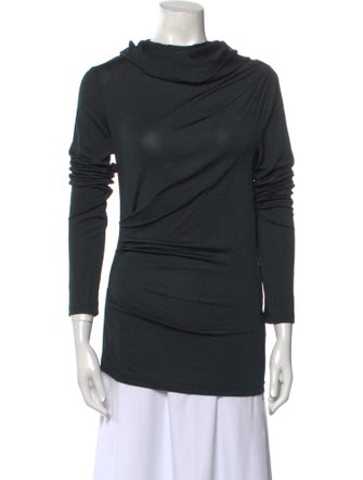 T by Alexander Wang Cowl Neck Three-Quarter Sleeve Tunic