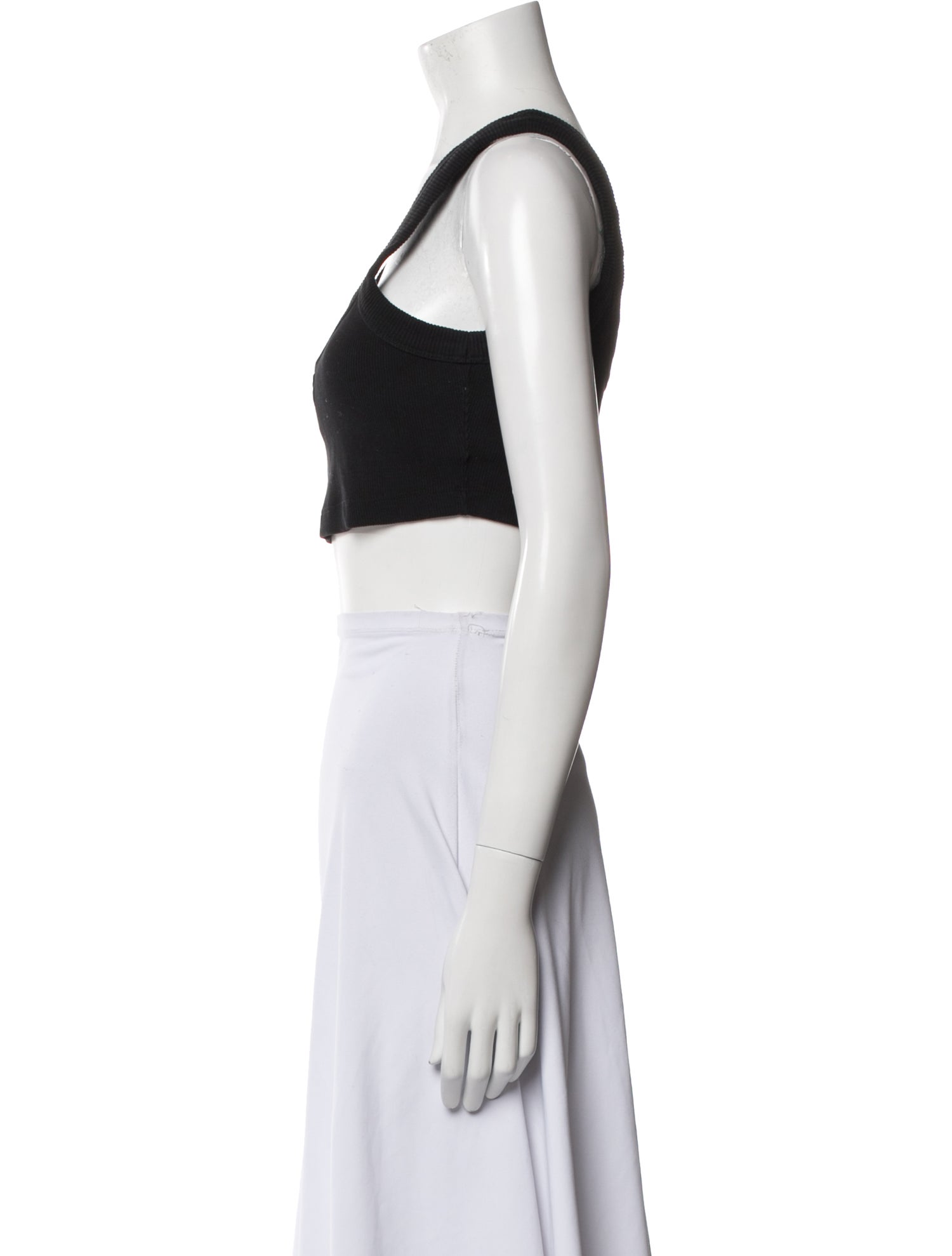 T by Alexander Wang Scoop Neck Sleeveless Crop Top
