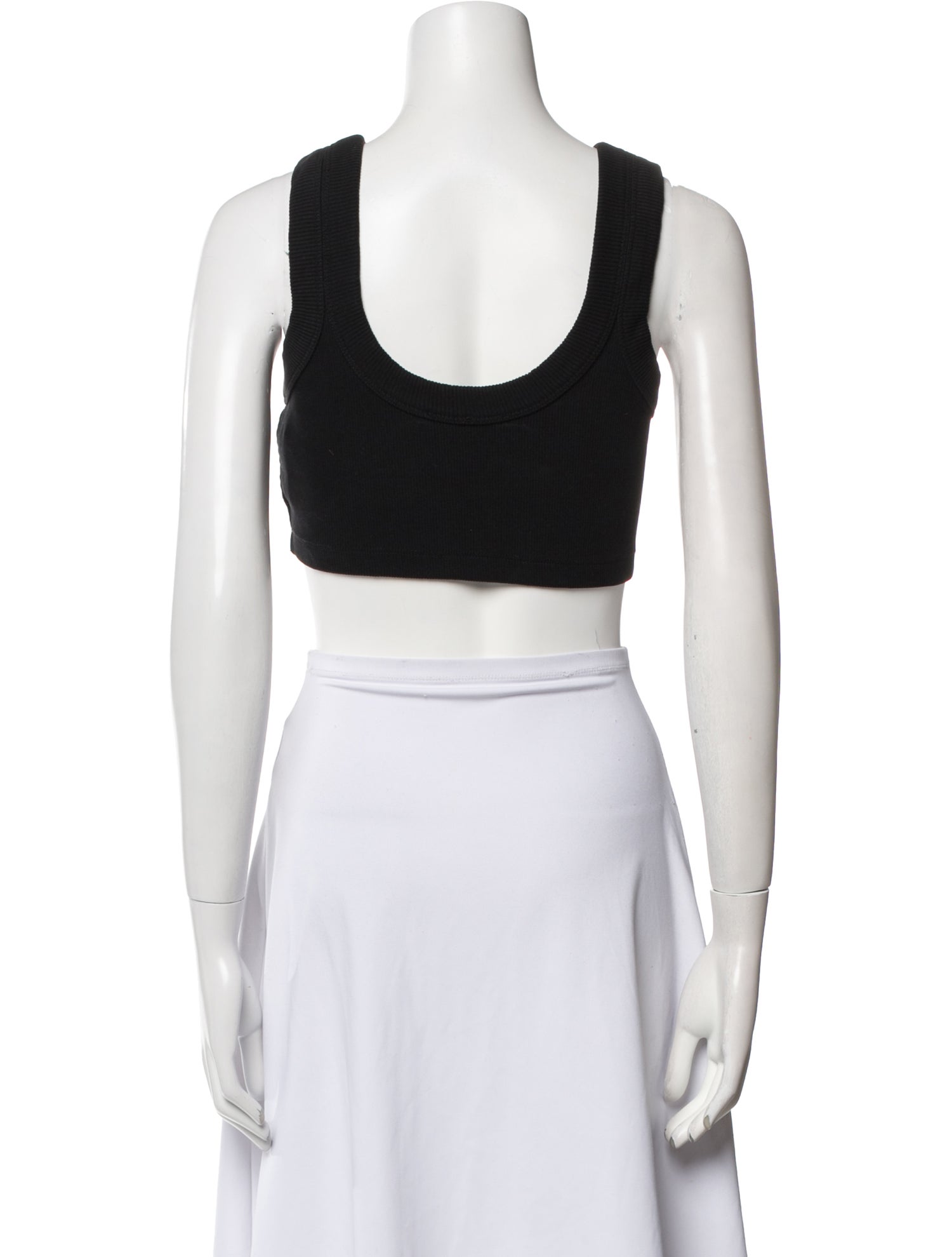 T by Alexander Wang Scoop Neck Sleeveless Crop Top