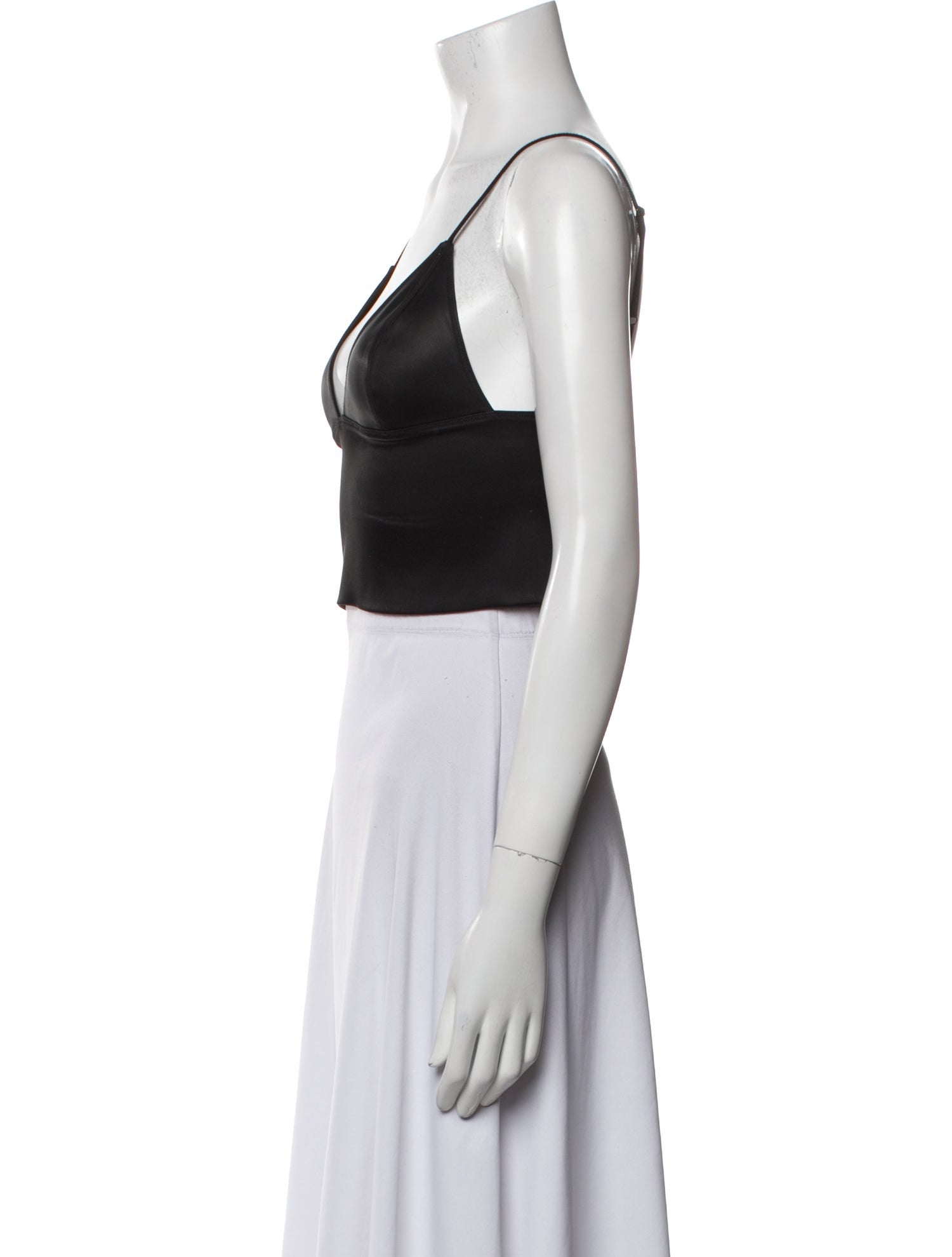 T by Alexander Wang V-Neck Sleeveless Crop Top