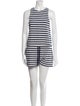 T by Alexander Wang Striped Scoop Neck Romper