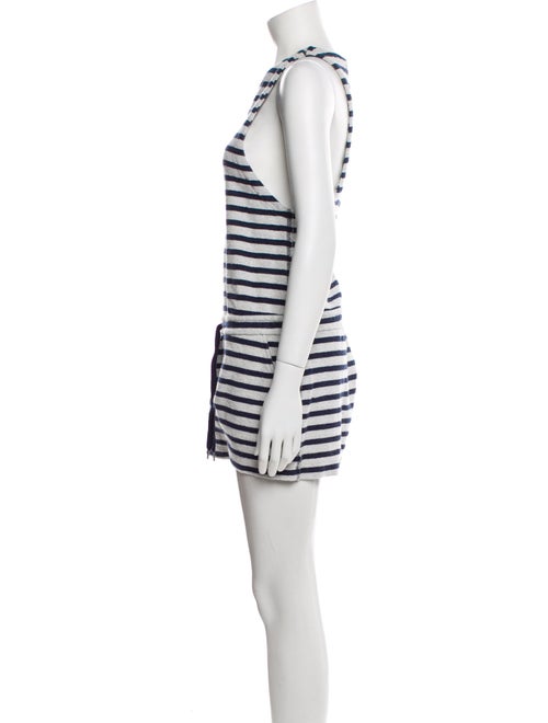 T by Alexander Wang Striped Scoop Neck Romper