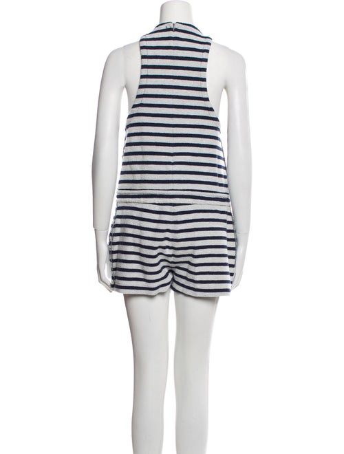 T by Alexander Wang Striped Scoop Neck Romper