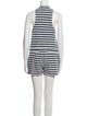 T by Alexander Wang Striped Scoop Neck Romper