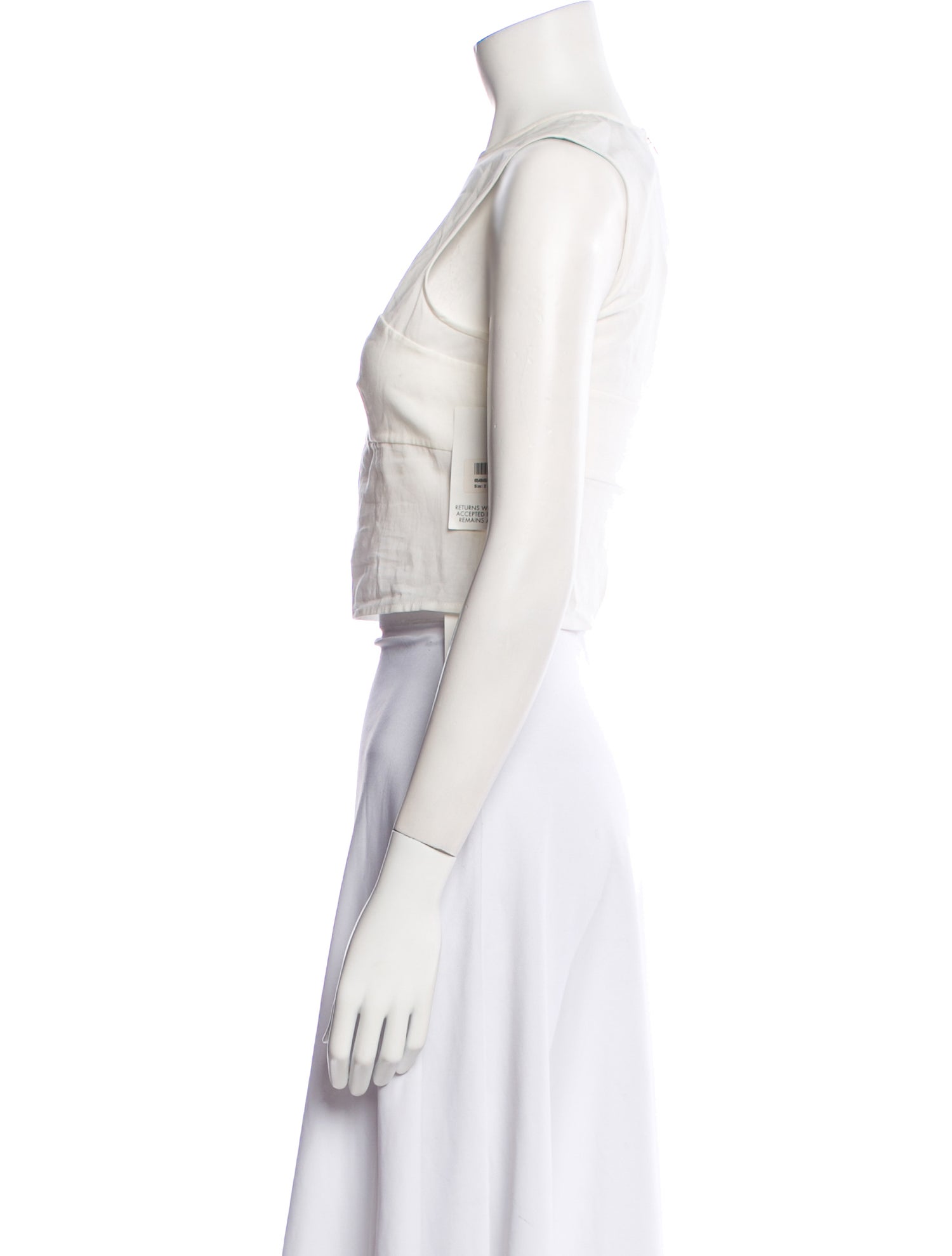 T by Alexander Wang Crew Neck Sleeveless Crop Top