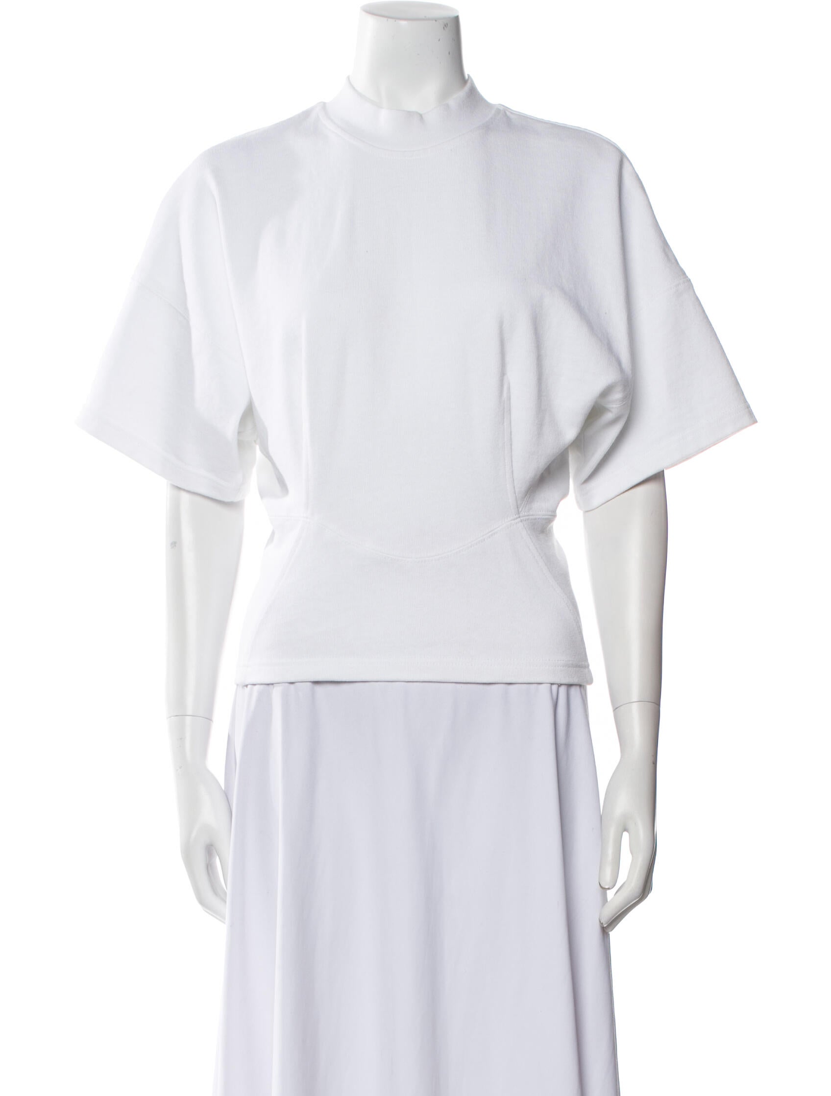 T by Alexander Wang Mock Neck Short Sleeve Top