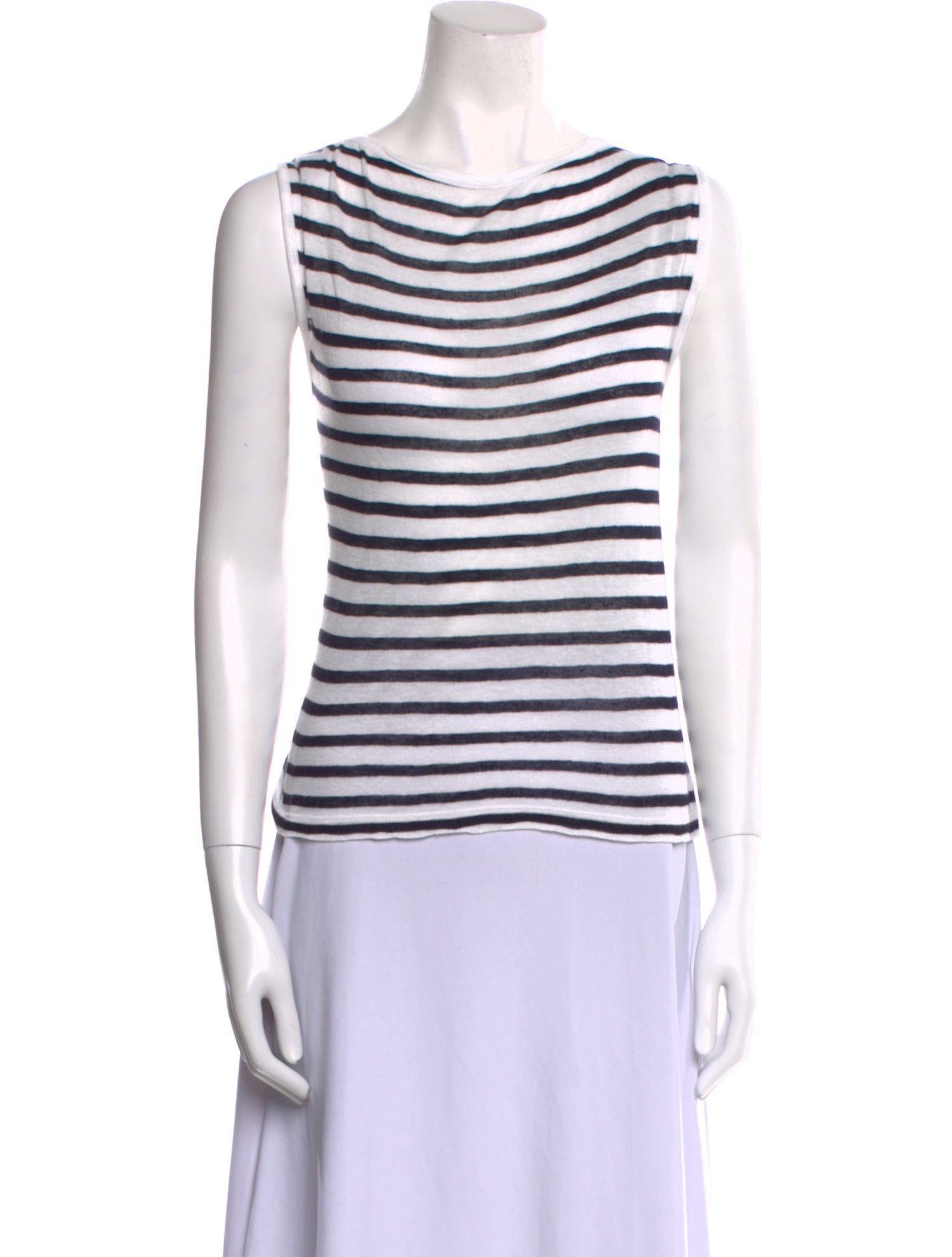T by Alexander Wang Striped Cowl Neck Top