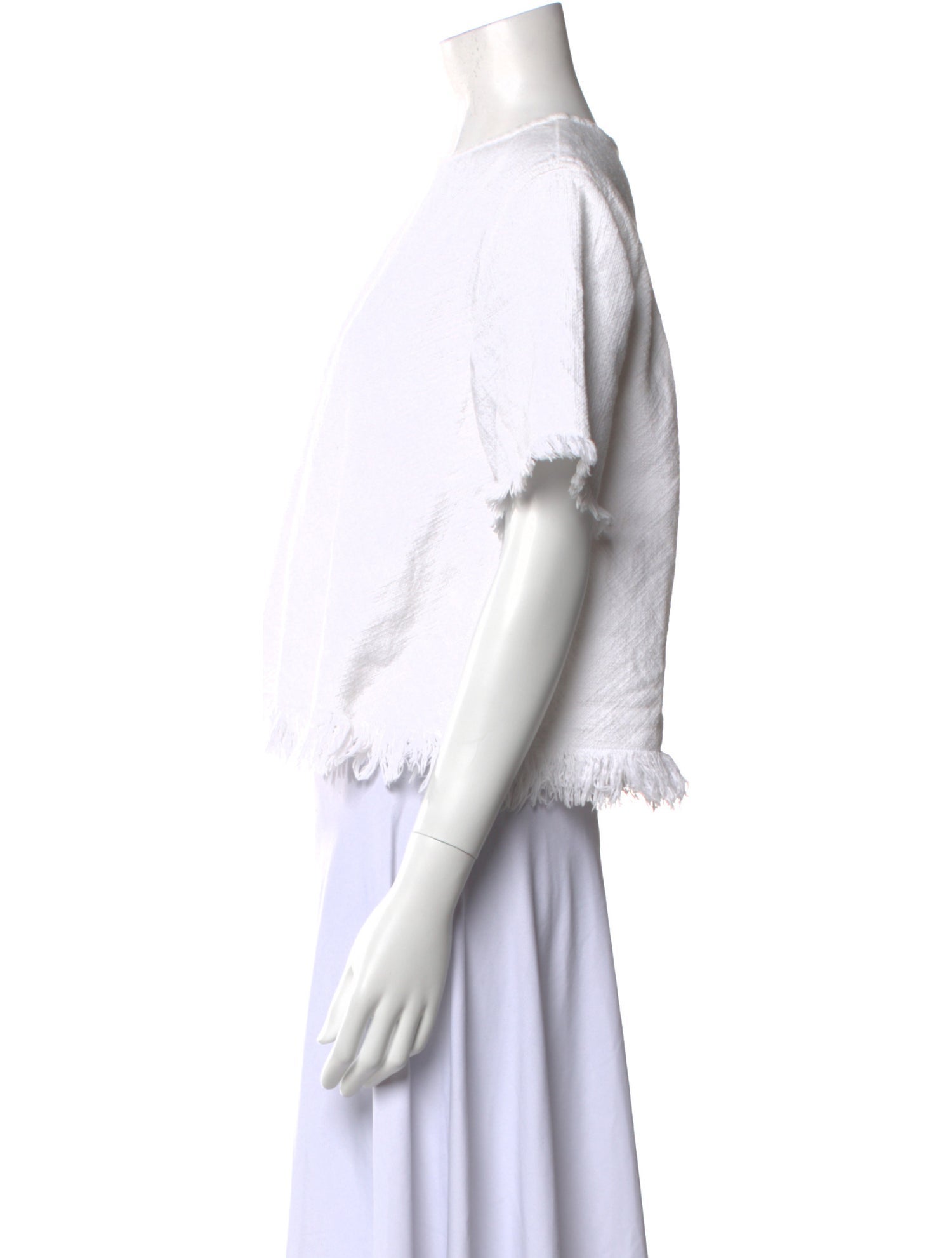 T by Alexander Wang Crew Neck Short Sleeve Crop Top