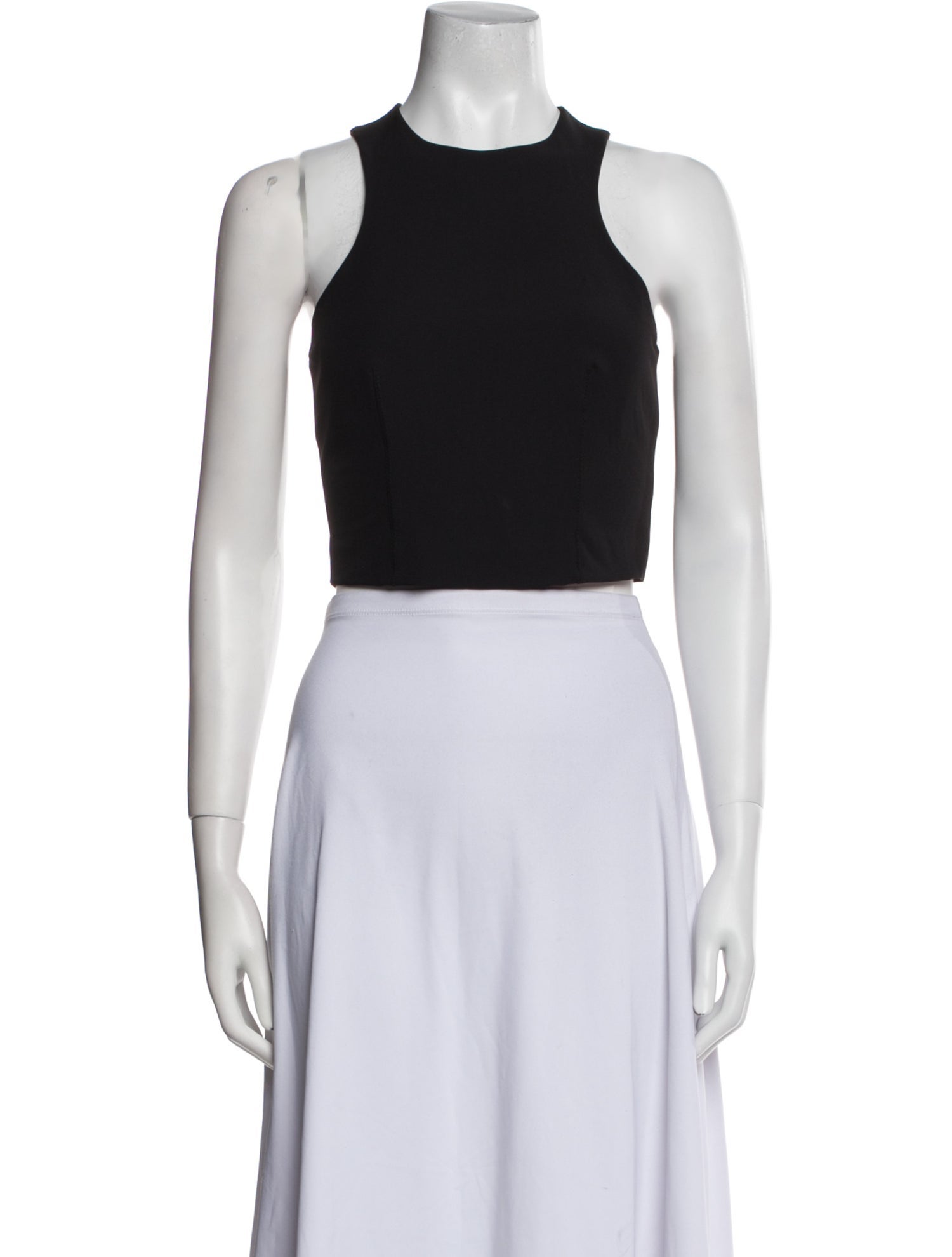 T by Alexander Wang Crew Neck Sleeveless Crop Top