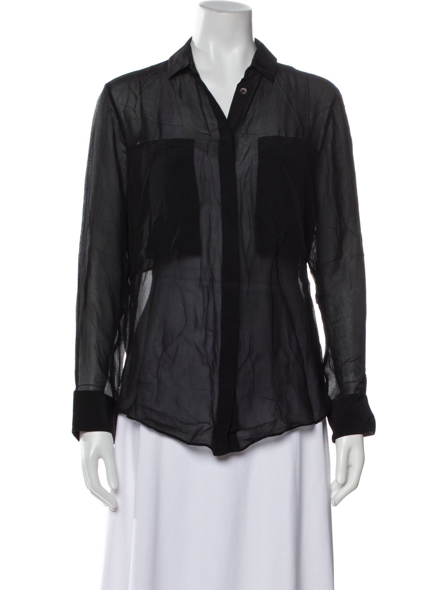 T by Alexander Wang Long Sleeve Button-Up Top