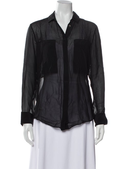 T by Alexander Wang Long Sleeve Button-Up Top