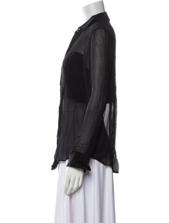 T by Alexander Wang Long Sleeve Button-Up Top