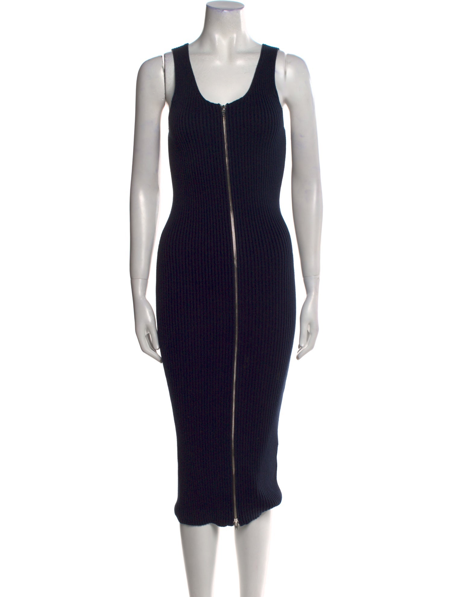 T by Alexander Wang Striped Midi Length Dress