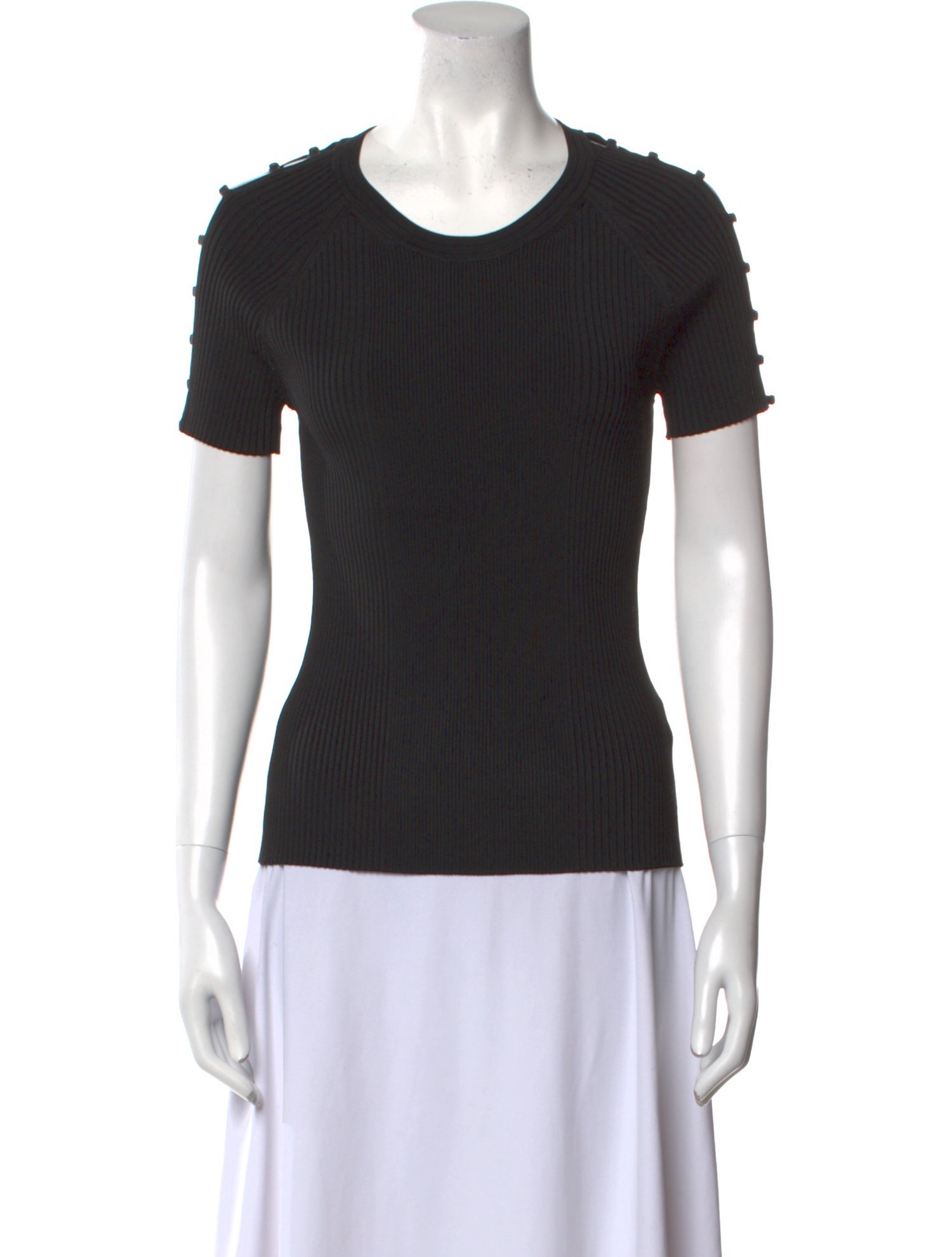 T by Alexander Wang Scoop Neck Short Sleeve T-Shirt