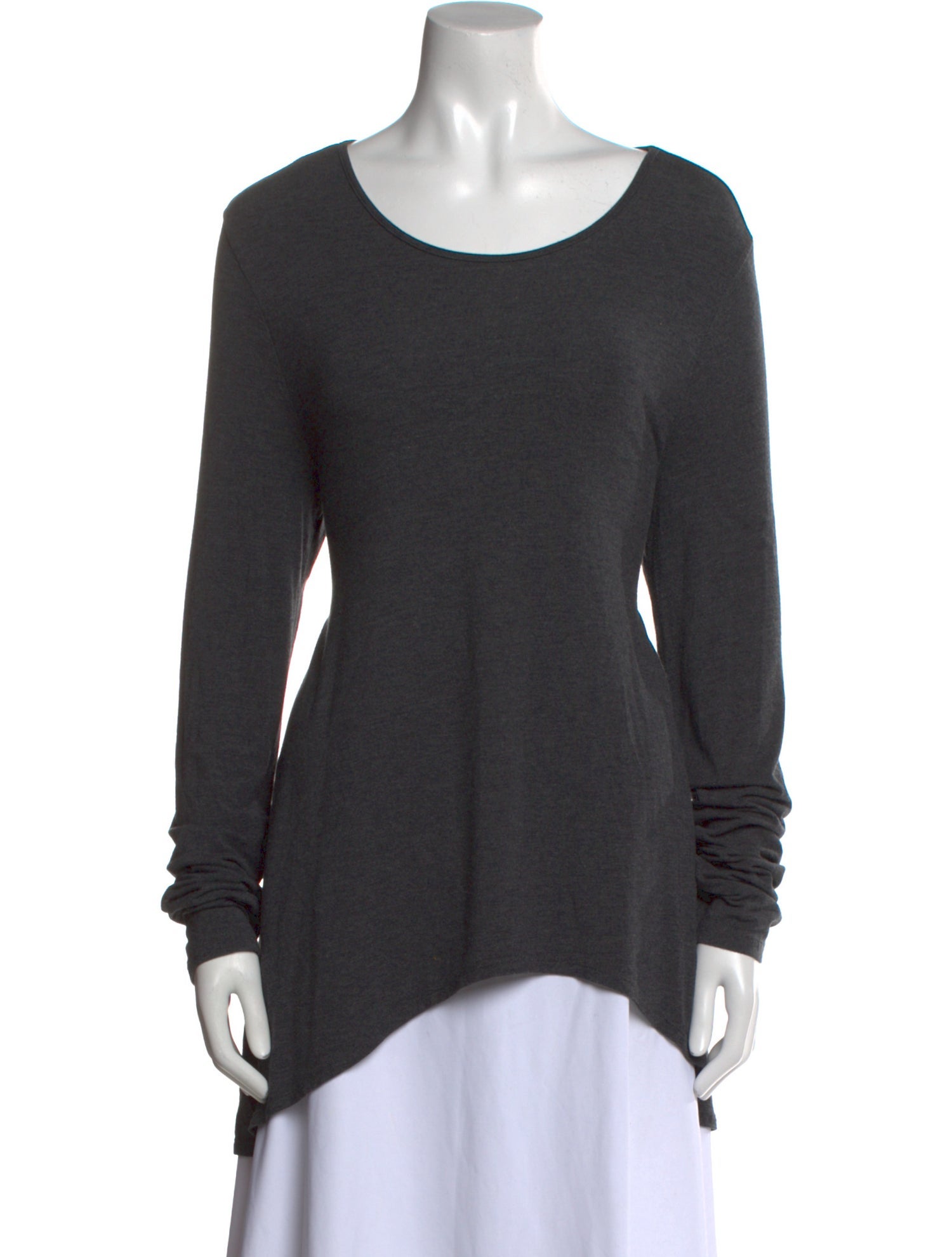 T by Alexander Wang Scoop Neck Long Sleeve Sweatshirt