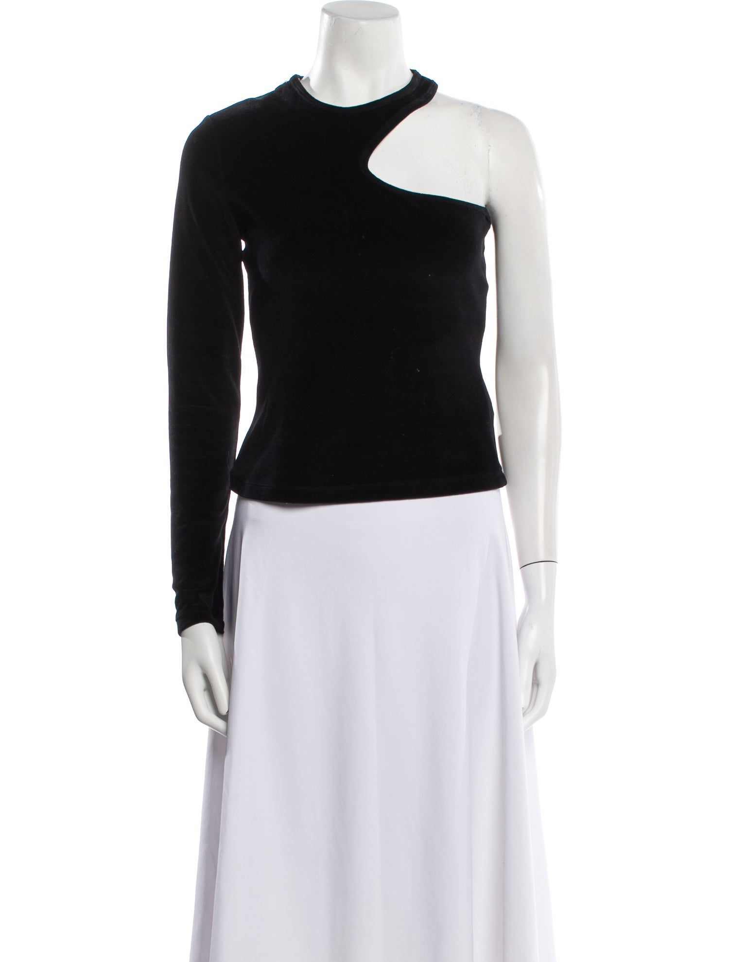 T by Alexander Wang Mock Neck Long Sleeve Crop Top