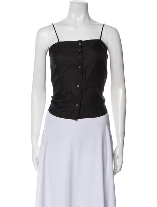 T by Alexander Wang Silk Square Neckline Crop Top