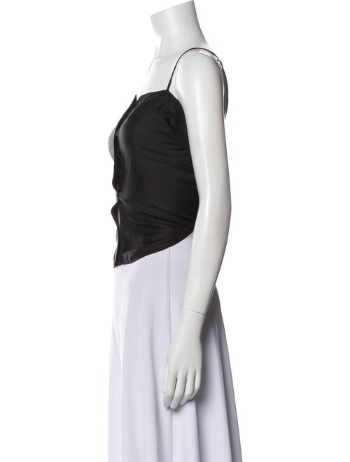 T by Alexander Wang Silk Square Neckline Crop Top