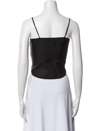 T by Alexander Wang Silk Square Neckline Crop Top