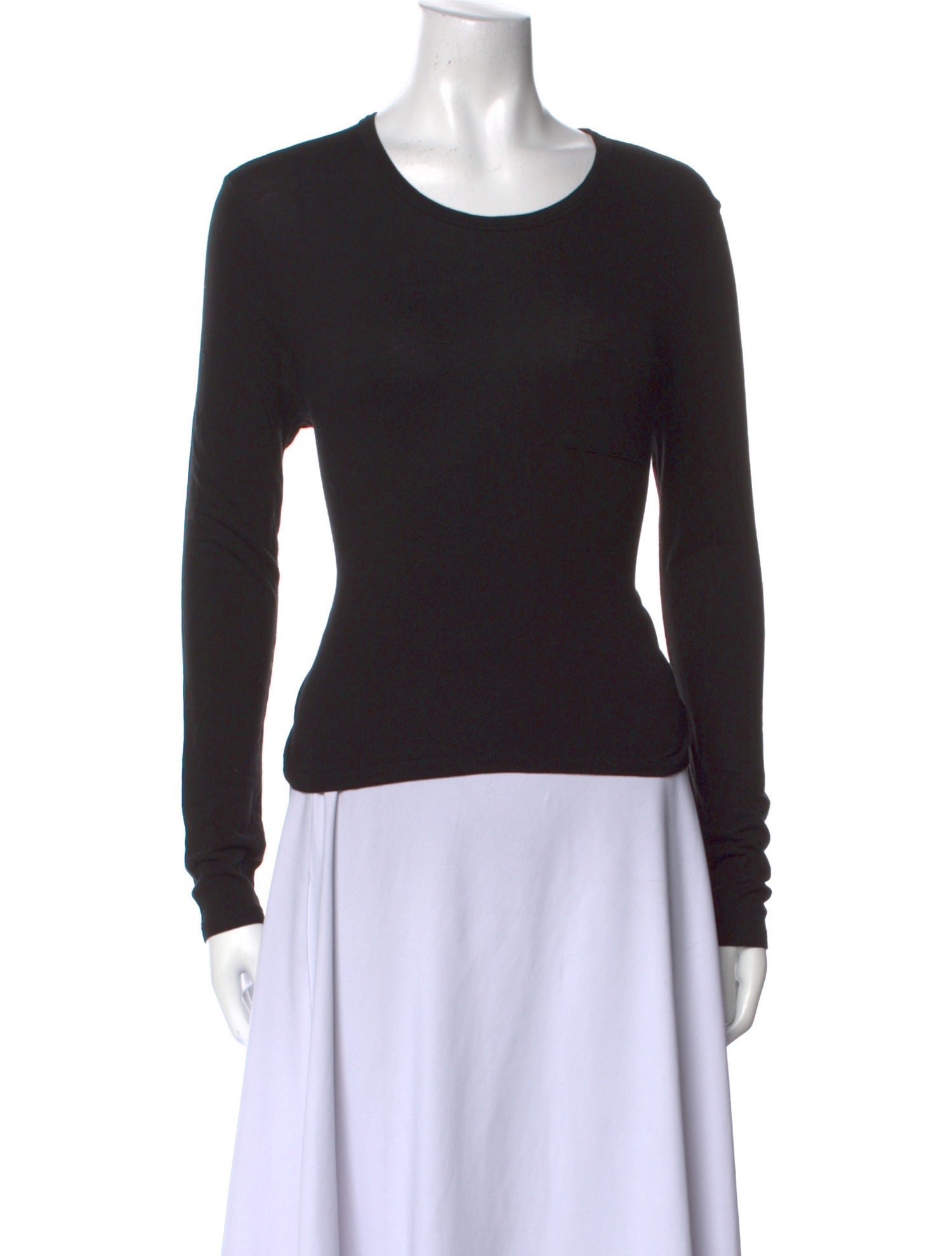 T by Alexander Wang Scoop Neck Long Sleeve Top